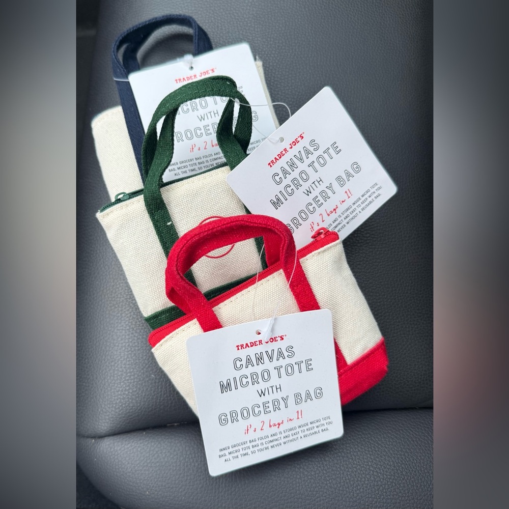 Trader Joe's Canvas Micro Tote Set